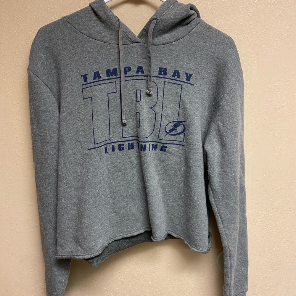 Gray Cropped Hoodie